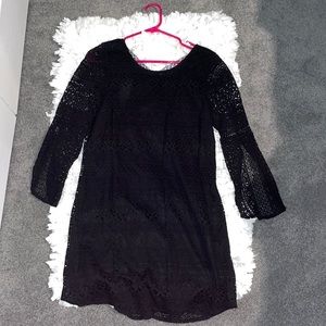 Kori Size Large Black Dress, Straps Across Back